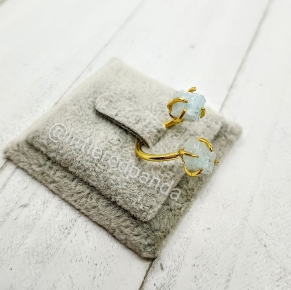 Aquamarine twin stone ring - Picture 4 of 7